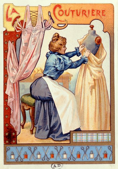 The Couturier, 1899 af French School