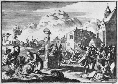 Præsident Marsauts grusomhed i Niort mod protestanterne, 1684 af French School