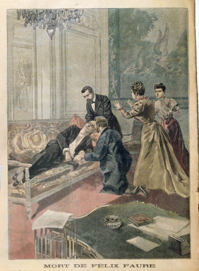 Felix Faures død (1841-99) fra Le Petit Journal, 26. februar 1899 af French School