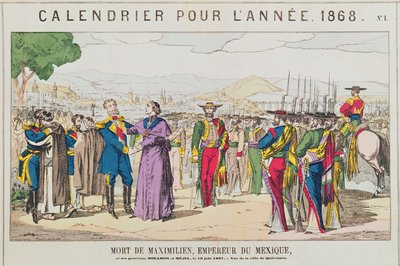 Maximilians, kejser af Mexico, død den 19. juni 1867 af French School
