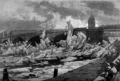 Debacle (Frost) af Neva-floden ved St. Petersborg af French School