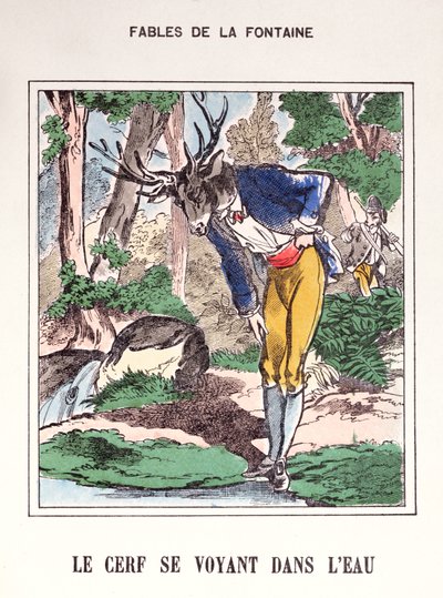Hjorten der ser sig selv i vandet, fra 