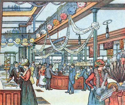 Stormagasinet, illustration fra Cours Schweiter, ca. 1900 af French School