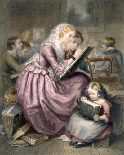 Tegneskolen, c.1835 af French School