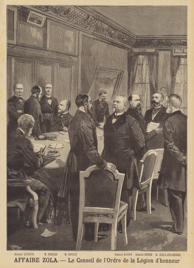 Emile Zola injuriesag - Rådet for Legionordenen dHonneur af French School