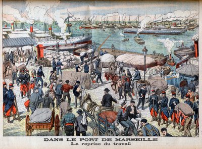 Slutningen af strejken i Marseille, illustration fra 