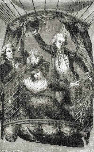 Den første ballonopstigning i England, 15. september 1784, fra 