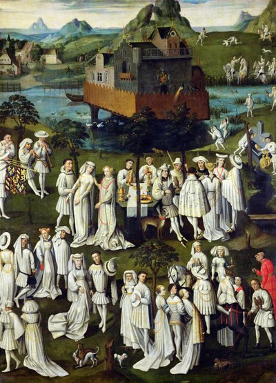 Kærlighedens Have ved Philip den Godes hof, i Chateau de Hesdins haver i 1431 af French School