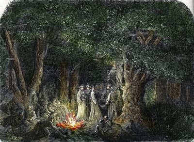 Gallerne og deres præster eller druider (gravering) 1864 af French School