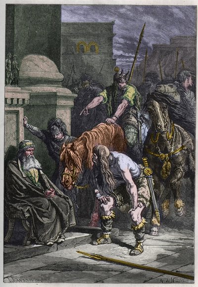 Gallerne i Rom - gravering fra "" Frankrigs historie fortalt til mine børnebørn" - af Francois Guizot - 1872-1876 af French School