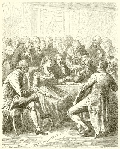 Girondinerne i hjemmet Madame Roland af French School