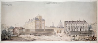 Hullet i Rue Monge, College of Navarre og Polytechnic School of Paris, 1870 af French School