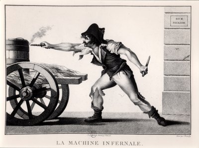 The Infernal Machine, rue Saint-Nicaise, Paris, 24. december 1800 af French School