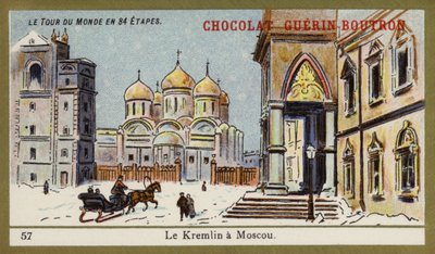 Kreml i Moskva (chromolitho) af French School