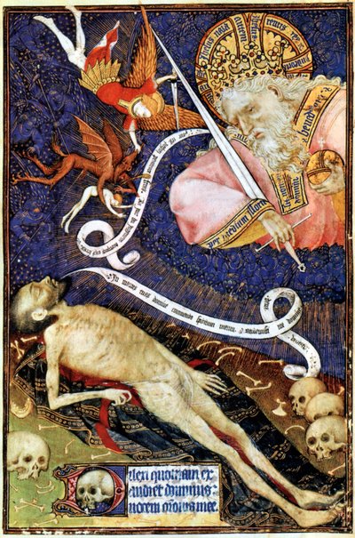 The Last Judgment, illustration fra Les Grandes Heures de Rohan, 1430 af French School