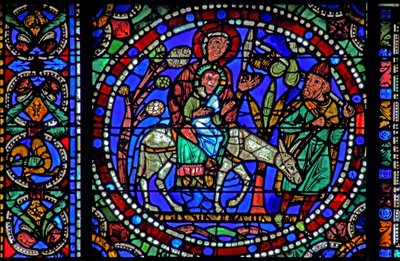 The Life of Christ window: Flugt ind i Egypten - og vend tilbage (w50) af French School