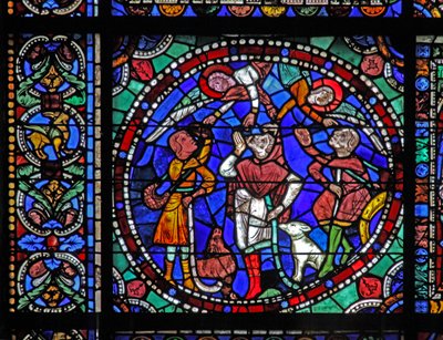 The Life of Christ window: The Annunciation to Shepherds (w50) af French School