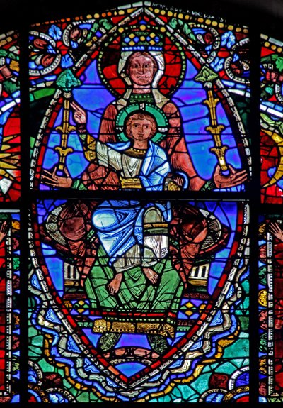 The Life of Christ window: The Virgin & Child (w50) af French School