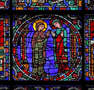 The Life of Christ window: The Virgin Mary - Visitation of (w50) af French School