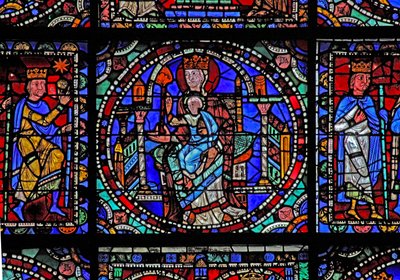 The Life of Christ window: the Virgin & Child (w50) af French School