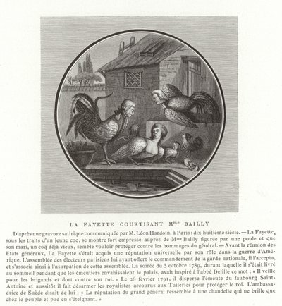 Marquis de Lafayette bejler til Madame Bailly af French School