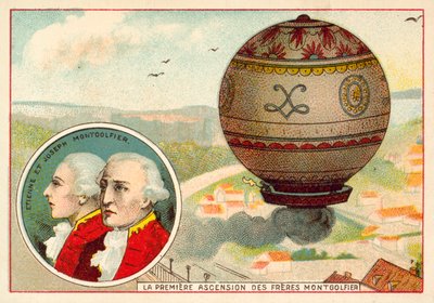 Montgolfier Brothers første ballonopstigning af French School