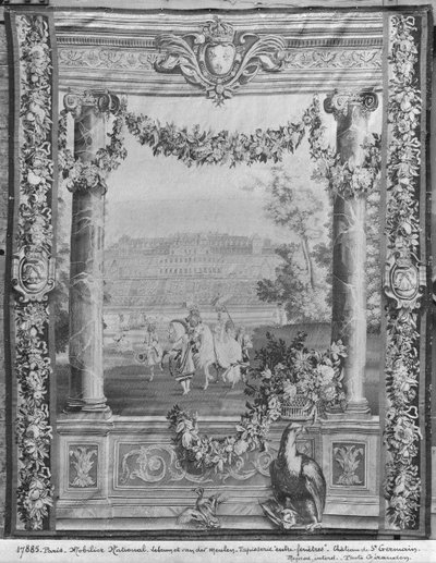The Months or Royal Residences gobelin, Chateau Saint-Germain-en-Laye, ca. 1676-80, Gobelins Factory (se også 391187) af French School