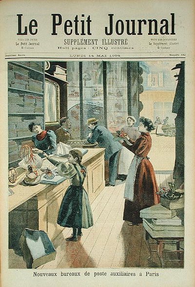 The New Auxiliary Post Office i Paris, fra Le Petit Journal, 18. maj 1894 af French School