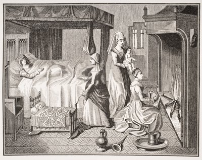 The New Born Child, efter en miniature fra det 15. århundrede i 