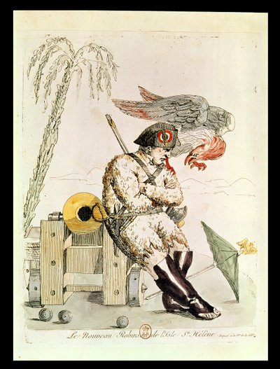The New Robinson of St. Helena, 1815 af French School