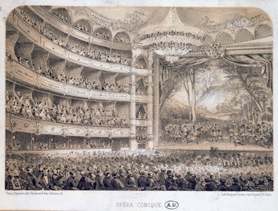 Opera Comique i Paris, 1850-60 af French School