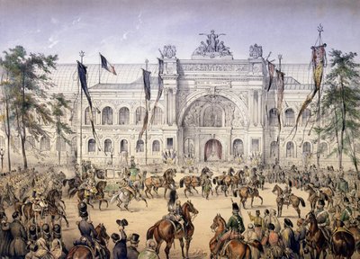Palais de lIndustrie ved Exposition Universelle i 1855 af French School