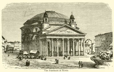 Pantheon i Rom (gravering) af French School