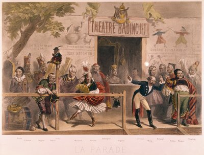 Paraden, karikatur af Napoleon III og hans hof (1808-73), fra La Menagerie Imperiale, ca. 1870 af French School