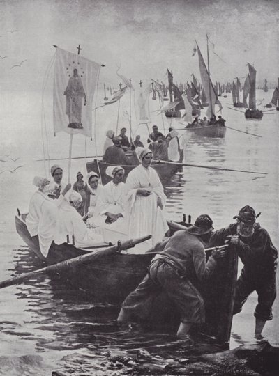 Sankt Annas benådning (litografi) af French School