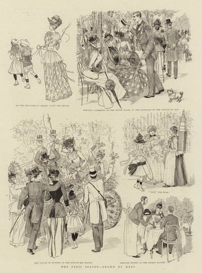 Paris-sæsonen (litho) af French School