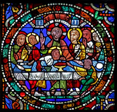 The Passion window: Last Supper (w51) af French School