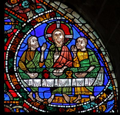 Passionsvinduet: Opstandelsescyklus - Emmaus - Nadver (w51) af French School
