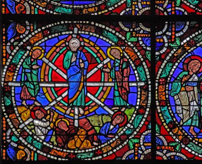 The Passion window: The Transfiguration (w51) af French School