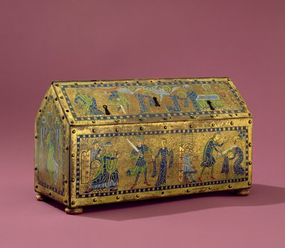 Relikvieskrinet i St. Valerie, Limoges, ca. 1170 (kobber og emalje) af French School
