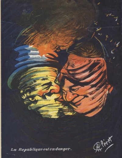 Republikken er i fare. Illustration til Le Rire (farve litho) af French School