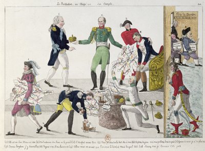 Genopretningen af det franske imperium blev delt op efter Waterloo, 1815 af French School