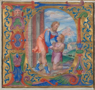 The Return of the Prodigal Son (tempera på vellum) af French School