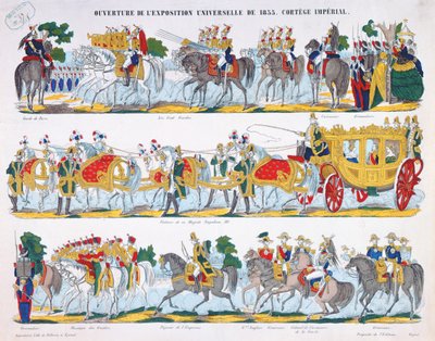 Royal Cortege ved indvielsen af Exposition Universelle i 1855 af French School