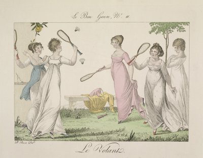 The Shuttlecock, plade 11 fra Le Bon Genre, 1802 af French School