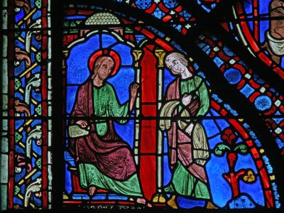 The St James Window: James sender sin kappe for at helbrede Filetus (w5) af French School