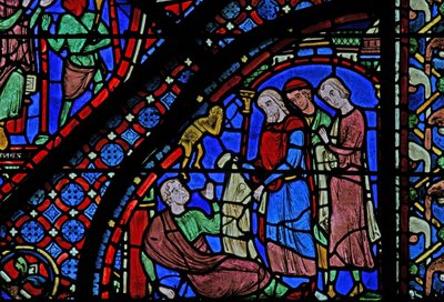 St James Window: Dæmonen forsvinder takket være St James kappen (w5) af French School