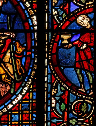 St Lubin-vinduet: donorer - vinmagere (w45) af French School
