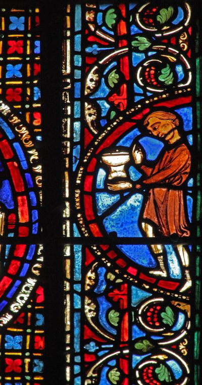 St Lubin-vinduet: donorer - vinmagere (w45) af French School