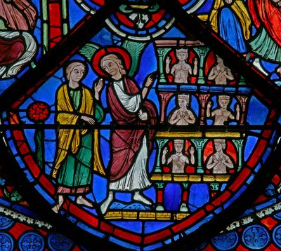 St Thomas-vinduet: Gad vist et palads af en engel (w23) af French School